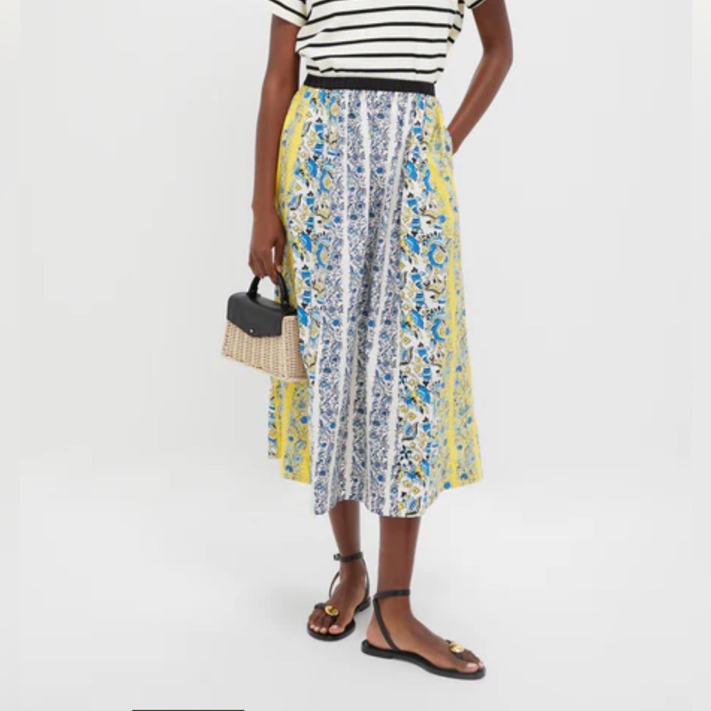 Tuckernuck Goldenrod Chintz Stripe Gibbons Skirt